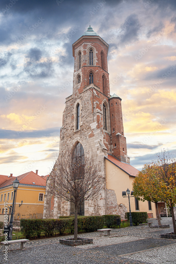 Tower of Mary Magdalene in Budapest, Hungary.