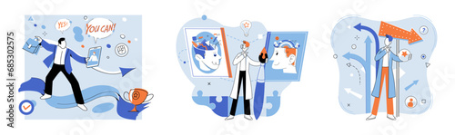 Creative idea vector illustration. The creative idea metaphor serves as guiding principle for transforming abstract concepts into actionable plans Originality and creativity in business set companies