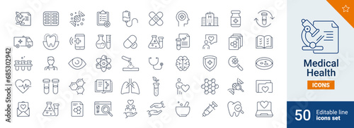 Medical icons Pixel perfect. Laboratory, research, hopital, ....