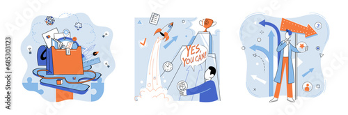 Creative idea vector illustration. Strategic thinking and planning require creative mindset and ability to think outside box Thoughtful advice and diverse opinions contribute to cultivation creative