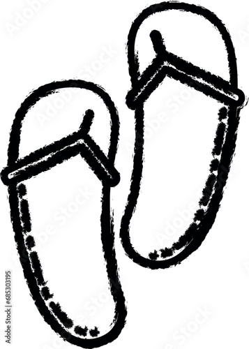 flip-flops dusk style icon grunge style vector