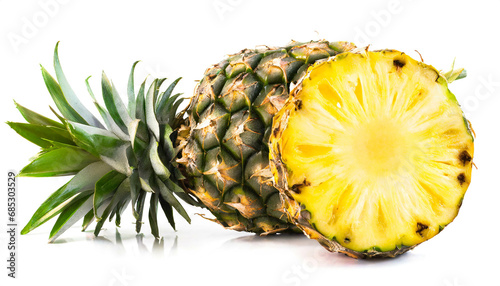 Pineapple isolated on white background, cutout 