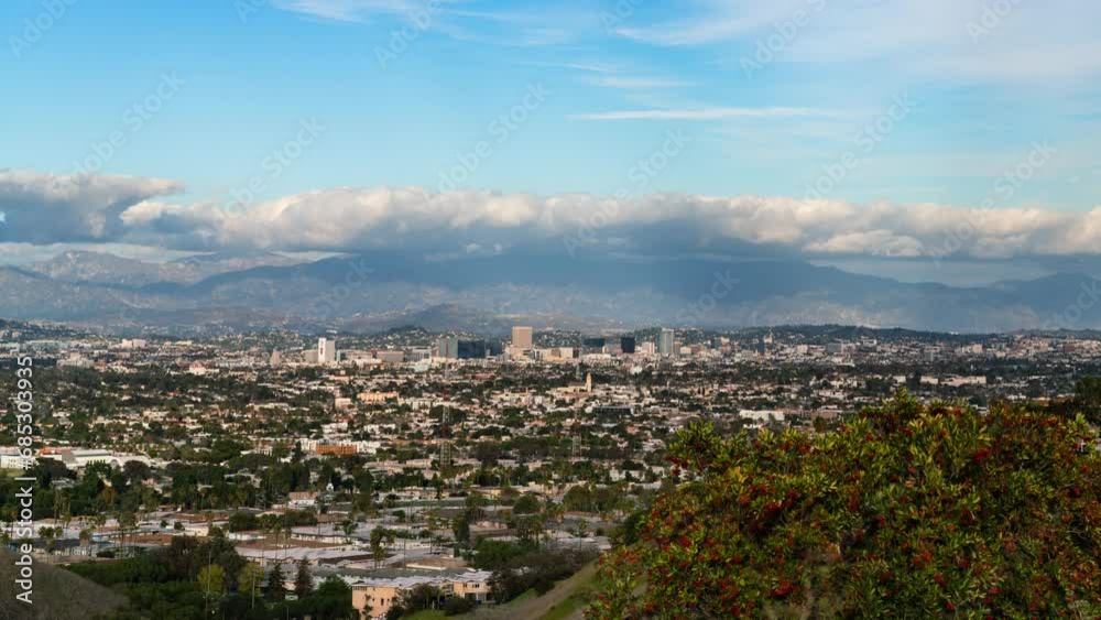 Los Angeles City Panorama Time Lapse from Baldwin Hills California USA Los Angeles City Panorama Time Lapse from Baldwin Hills California USA