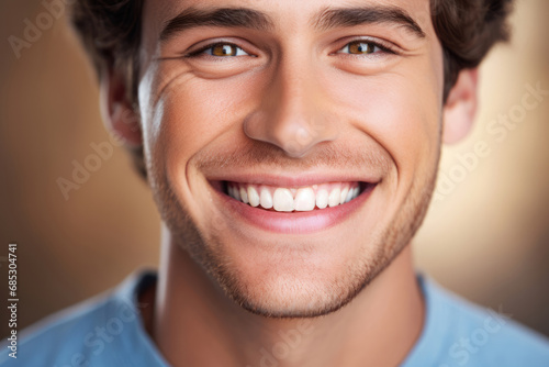 Beautiful smile of a young man