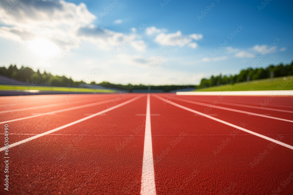 Pristine Running Track. Smooth Surface Ready for Runners. Generative Ai