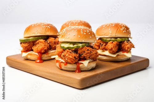 Kimchi Fried Chicken Sliders - Icon on white background