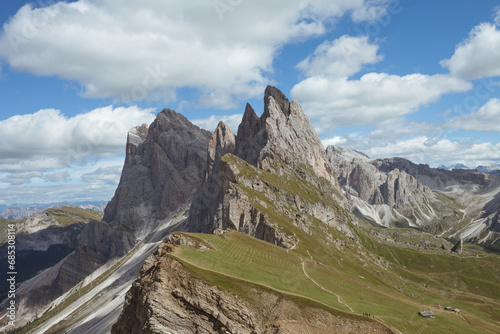 view of the Seceda area in the Italian Dolomites
