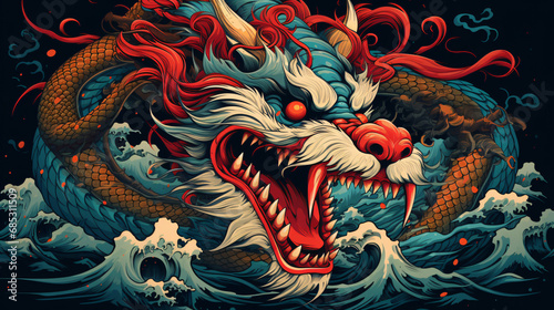 Chinese Dragon illustration © Julie