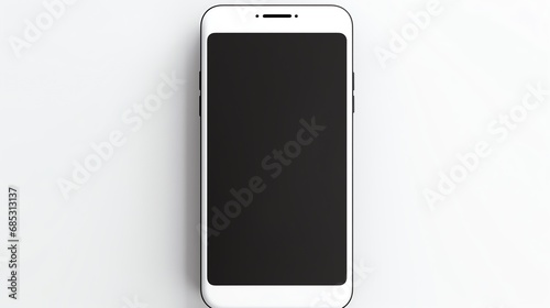 a white cell phone with a black screen