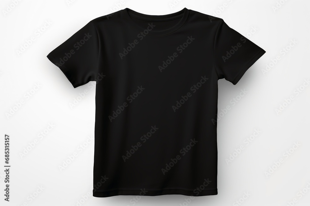 A black tshirt mockup on a neutral background. A black tshirt mockup on a neutral background.