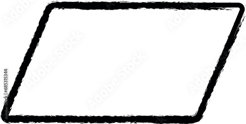 Parallelogram icon grunge style vector