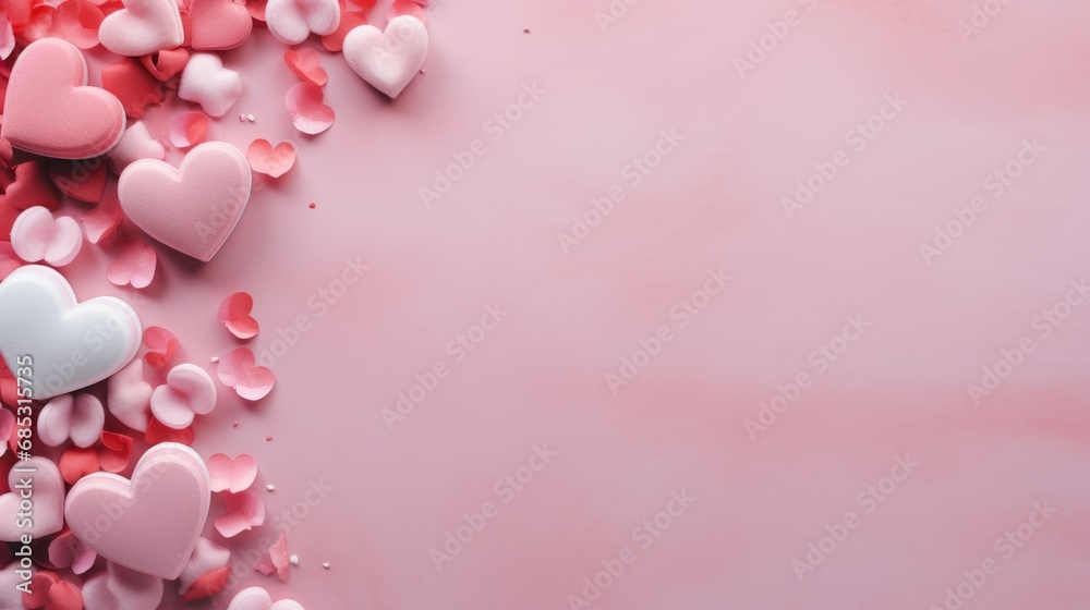Minimal background for Valentine's Day, happy women's day