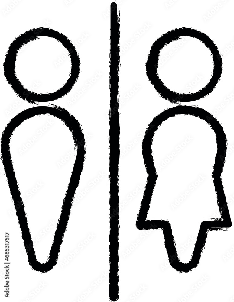 sign in the toilet icon grunge style vector sign in the toilet icon grunge style vector