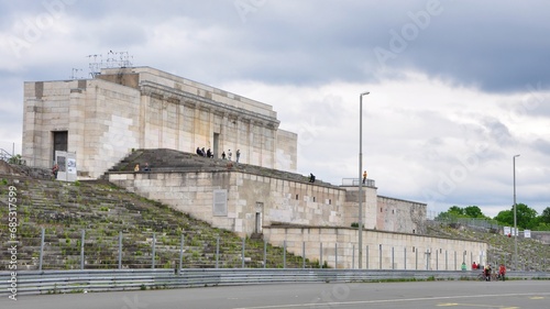 Zeppelin Main Grandstand, Zeppelinfeld, former Nazi party rally grounds of the NSDAP, Nuremberg, Middle Franconia, Bavaria, Germany, Europe photo