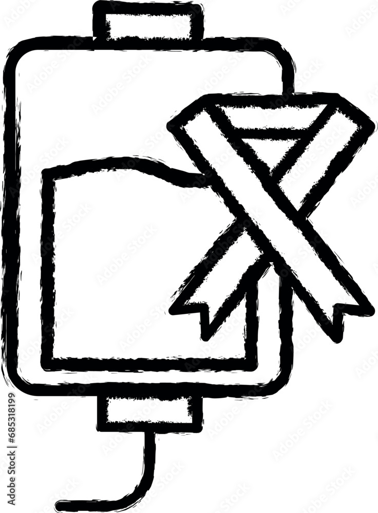 Blood ribbon cancer icon grunge style vector Blood ribbon cancer icon grunge style vector