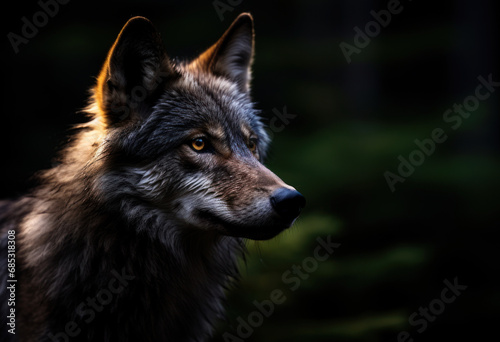 tête de loup sauvage en pleine nature © Sébastien Jouve