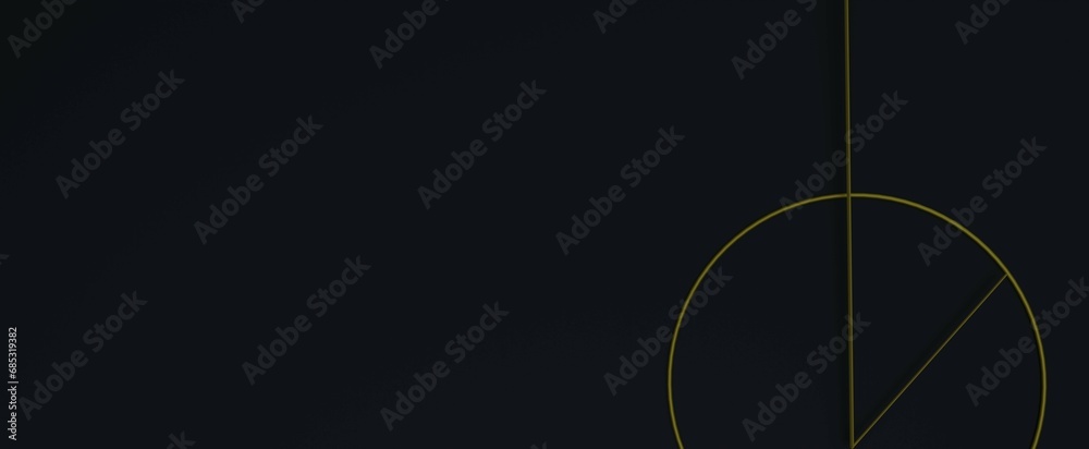 Black surface with golden abstract clock background. Geometric timer made of 3d render yellow lines for creative digital banner and time and business deadline design Black surface with golden abstract clock background. Geometric timer made of 3d render yellow lines for creative digital banner and time and business deadline design