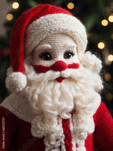 Handmade Crocheted Santa Claus Doll 16