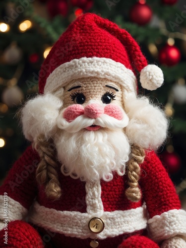 Handmade Crocheted Santa Claus Doll 17