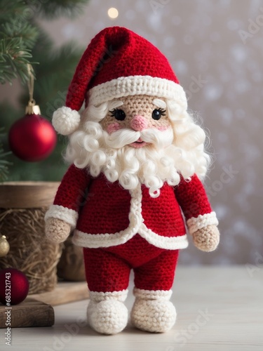 Handmade Crocheted Santa Claus Doll 18