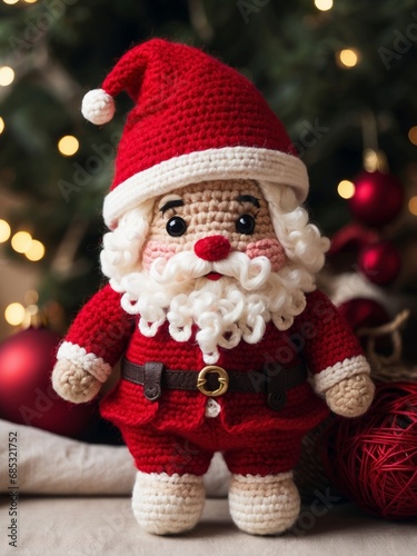 Handmade Crocheted Santa Claus Doll 14