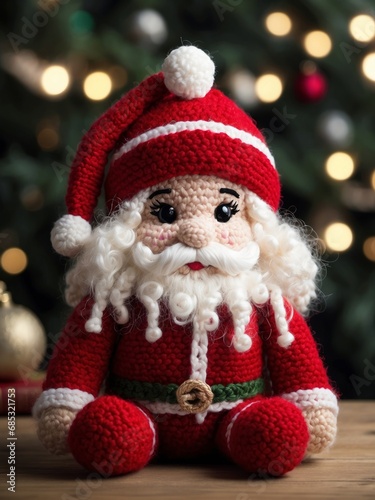 Handmade Crocheted Santa Claus Doll 21