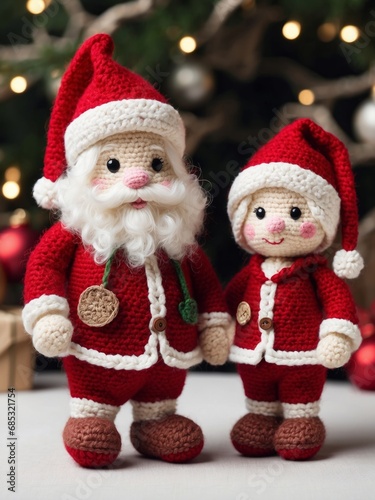 Handmade Crocheted Santa Claus Doll 20
