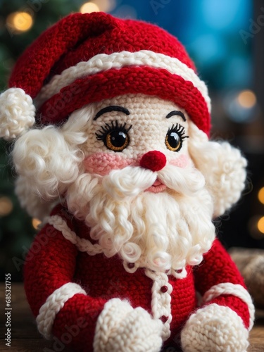 Handmade Crocheted Santa Claus Doll 23