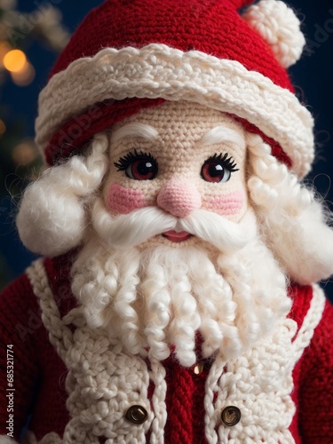 Handmade Crocheted Santa Claus Doll 26
