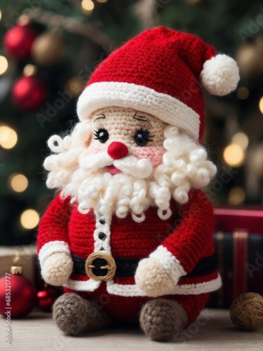 Handmade Crocheted Santa Claus Doll 27