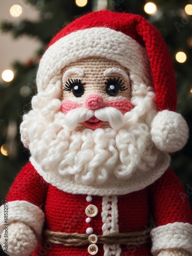 Handmade Crocheted Santa Claus Doll 33