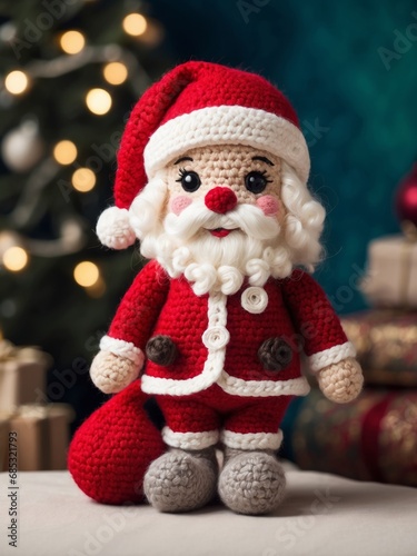 Handmade Crocheted Santa Claus Doll 34