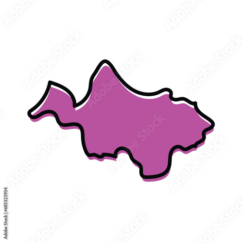 Canar state map in vector design.