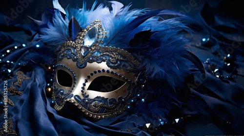 A glimpse of a New Year's masquerade mask, adorned with sequins and feathers, promising a night of mystery and glamour.
