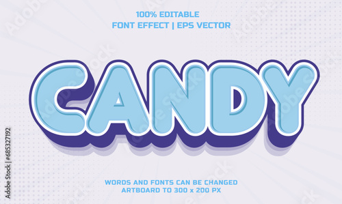 Candy 3d editable vector text style effect