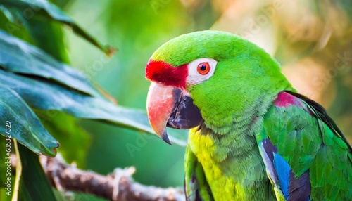 alexandrine parrot closeup