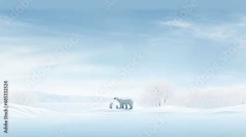 Two very cute polar bears © alexkich