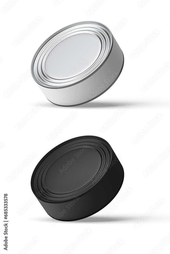 3D Illustration. Tuna fish tin can mockup isolated. 3D Illustration. Tuna fish tin can mockup isolated.