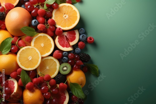 Appetizing fresh background on the theme of healthy fruits