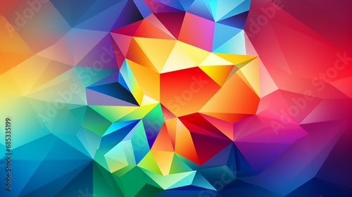 Geometric style. Mesh of triangles. Vibrant and energetic mosaic template enhancing your visual concepts