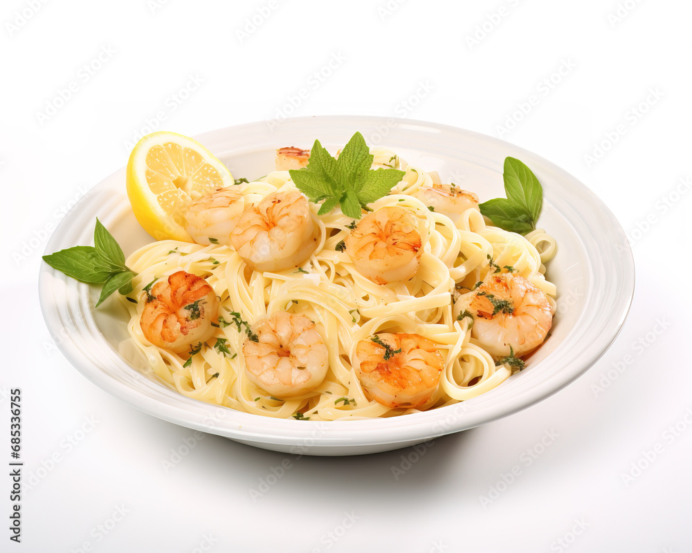 Lemon Garlic Shrimp and Scallop Linguine