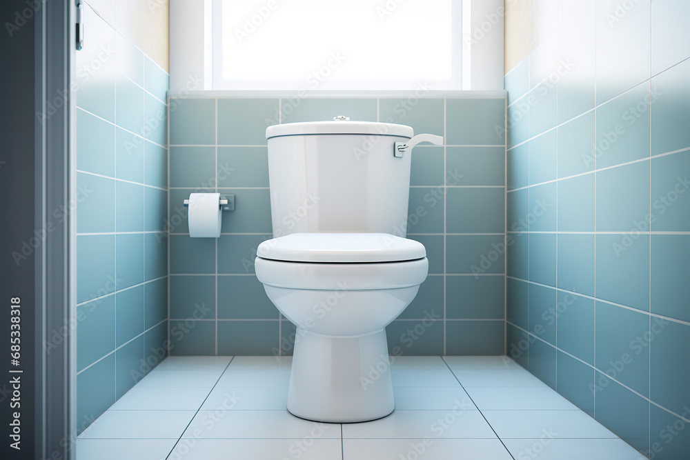 white toilet in the bathroom, generative ai white toilet in the bathroom, generative ai