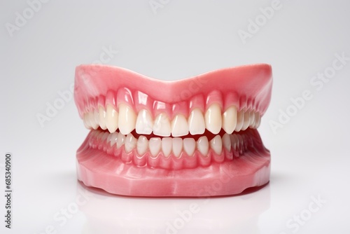 photo of dentures on a white background --ar 3:2 --v 5.2 Job ID: 768e68aa-e72d-44f0-bbad-51b721c9691e