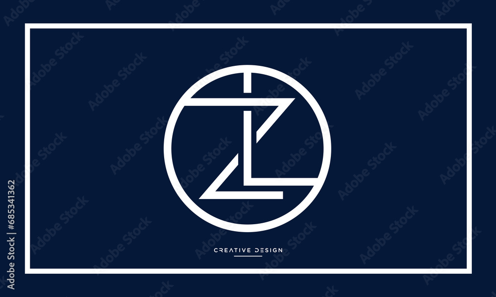 ZL or LZ Alphabet letters logo monogram ZL or LZ Alphabet letters logo monogram