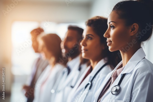 Doctors stand at a conference