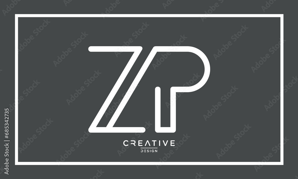Alphabet letters icon logo ZP or PZ monogram Alphabet letters icon logo ZP or PZ monogram