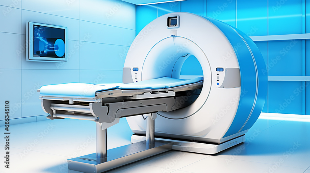 CT - Computerized Tomography Scan Device in Hospital. Medical Equipment and Health Care. CT - Computerized Tomography Scan Device in Hospital. Medical Equipment and Health Care.
