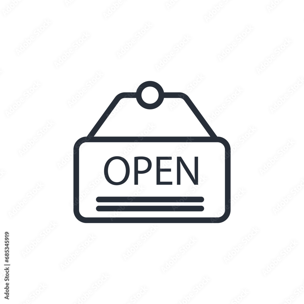 open icon. vector.Editable stroke.linear style sign for use web design,logo.Symbol illustration. open icon. vector.Editable stroke.linear style sign for use web design,logo.Symbol illustration.