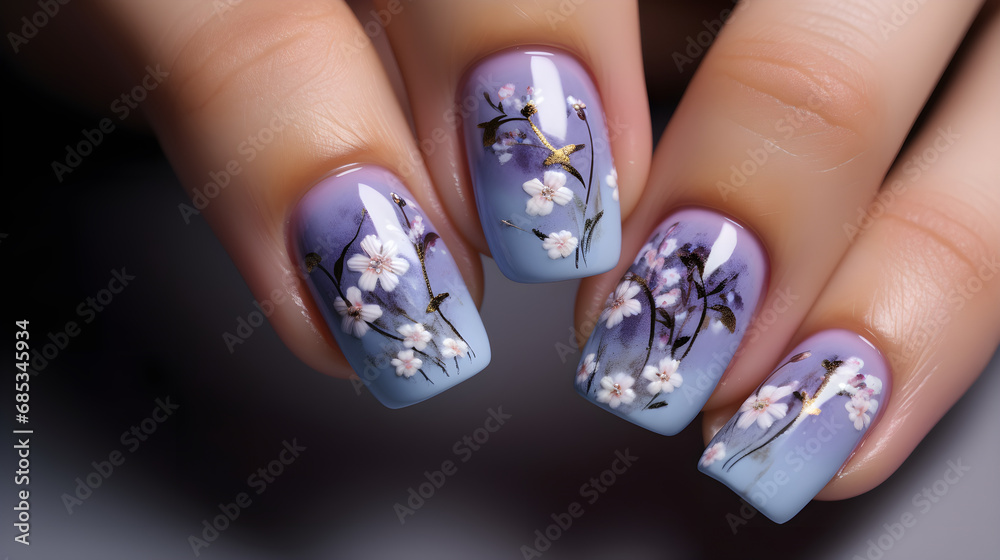 Beautiful design on nails