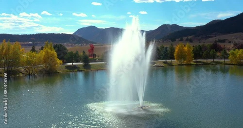 4k Drone Water Fountain